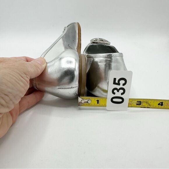 Tory Burch Reva Audrey Silver‎ & Clear Ballet Flat Sz 6.5 - Picture 16 of 16